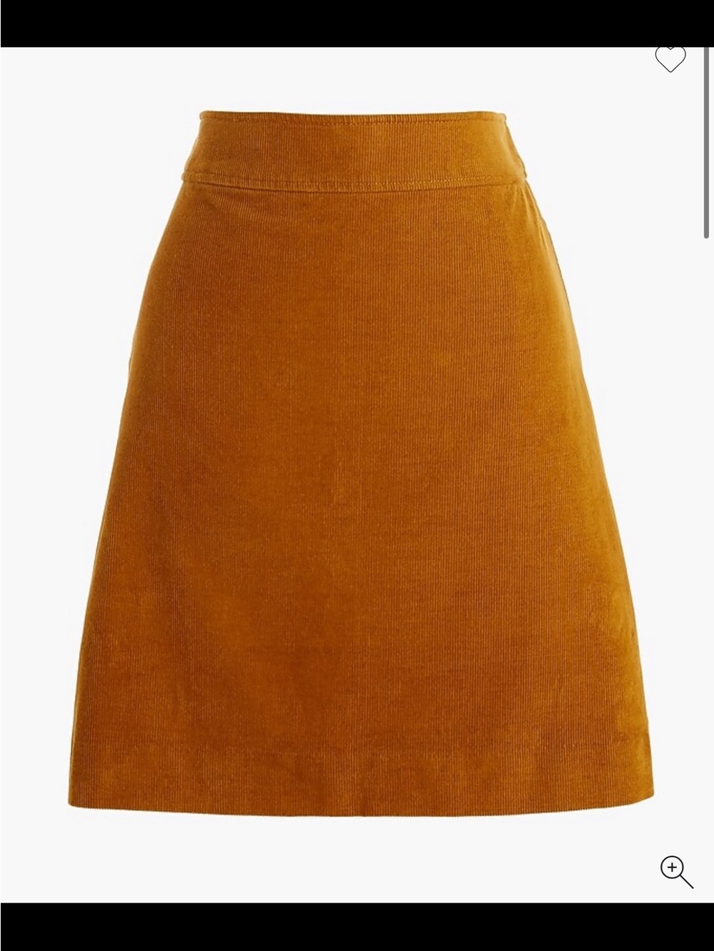J. Crew Factory Corduroy A-Line Skirt in Golden Ochre